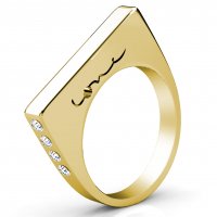 Evolve Love Ring 2.4 Square | Mens Wedding Ring | 9k Yellow Gold