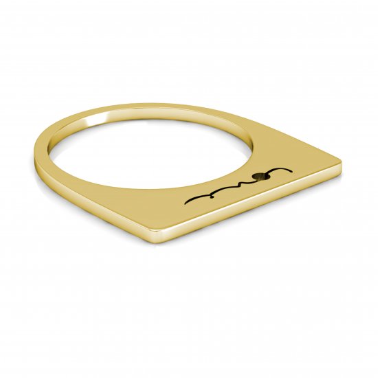 Evolve Love Ring - 1.2 Square 9k Yellow - Click Image to Close