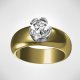 Hold Hands Ring |Engagement Ring with Princes Diamond | Platinum
