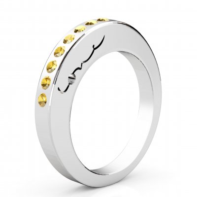 Evolve Love Ring - 2.4 Round 9k WGold .40ct Citrine