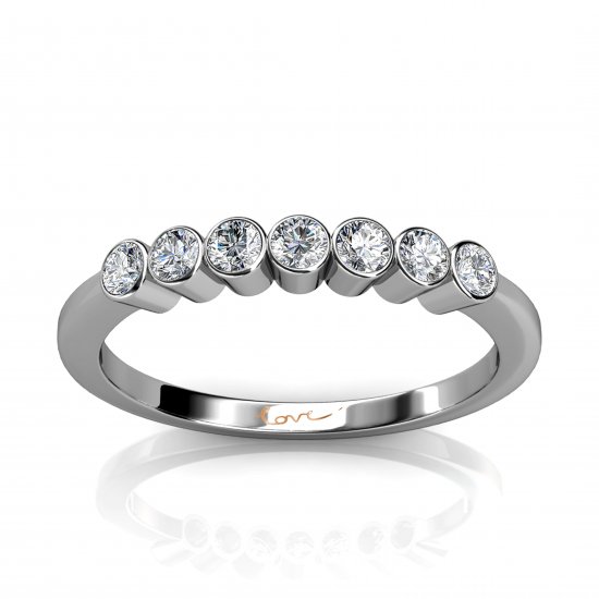 November | Eternity Diamond Band | 18k White Gold - Click Image to Close