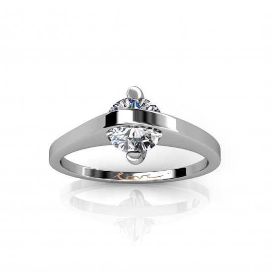 Plectrum | Engagment Ring | 18k White Gold - Click Image to Close