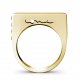 Evolve Love Ring 2.4 Square | Mens Wedding Ring | 9k Yellow Gold