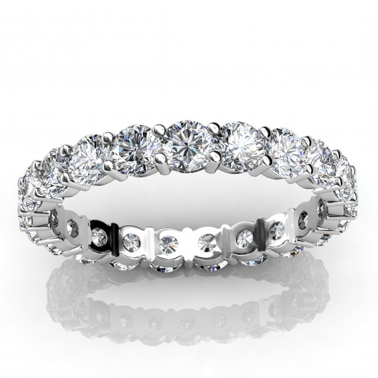 I Want To Hold Your Hand 2.44ct | Eternity Ring |18k White Gold - Click Image to Close
