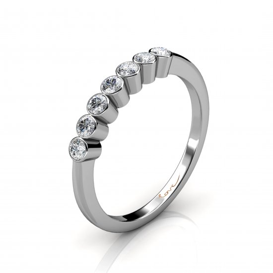 November | Eternity Diamond Band | 18k White Gold - Click Image to Close