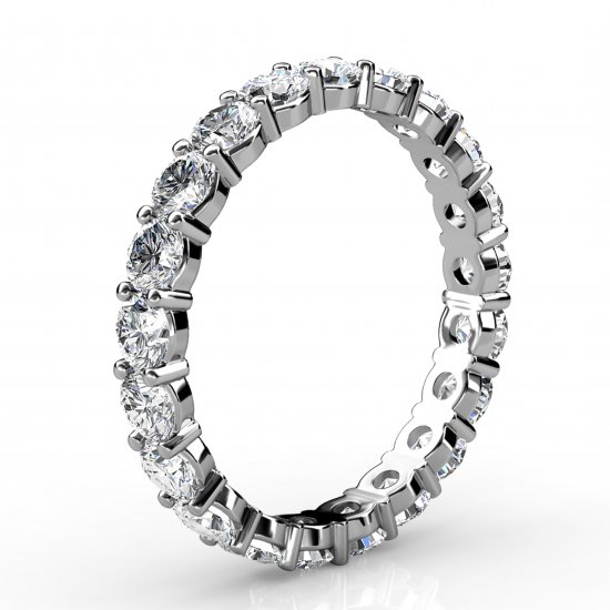 I Want To Hold Your Hand 2.44ct | Eternity Ring |18k White Gold - Click Image to Close