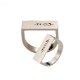 Thriller Matching Commitment Rings | 18 White Gold