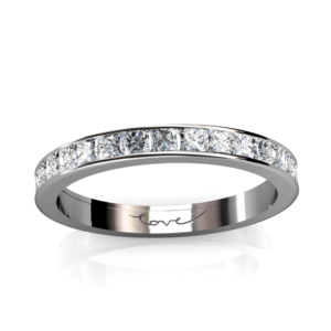 All You Need Is Love — Princess Cut Diamond Wedding Ring vv