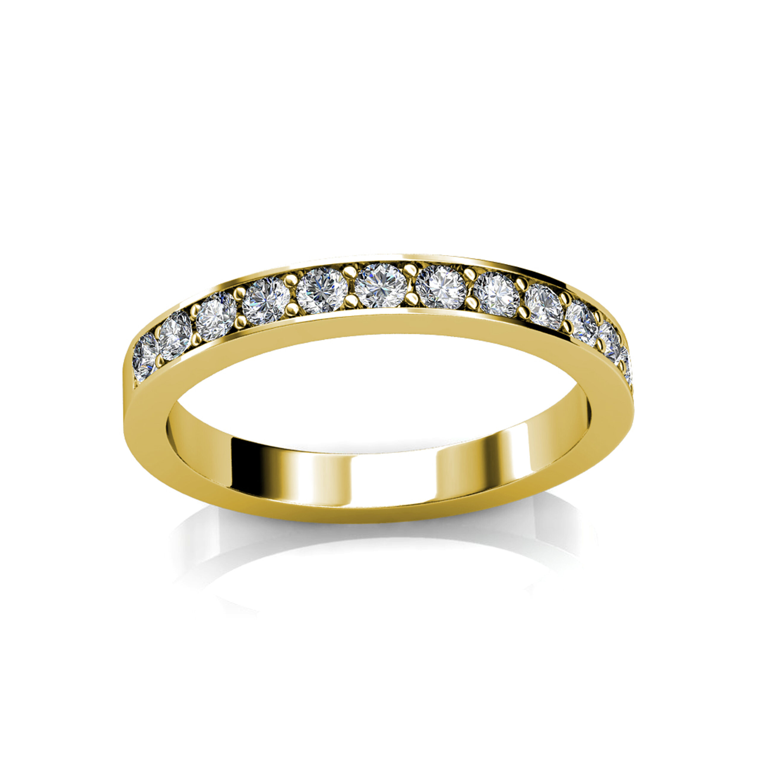 Pave Set Round Brilliant Diamond Eternity Ring lll