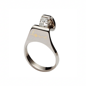 Princess Cut Ring Hold Hands