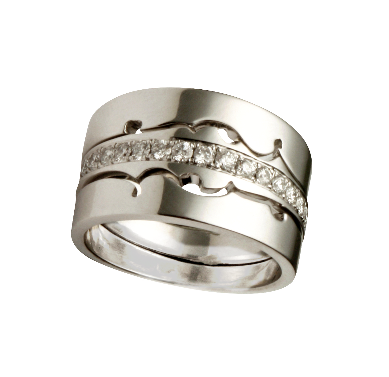 Love Times Three | Modern Diamond Ring Design