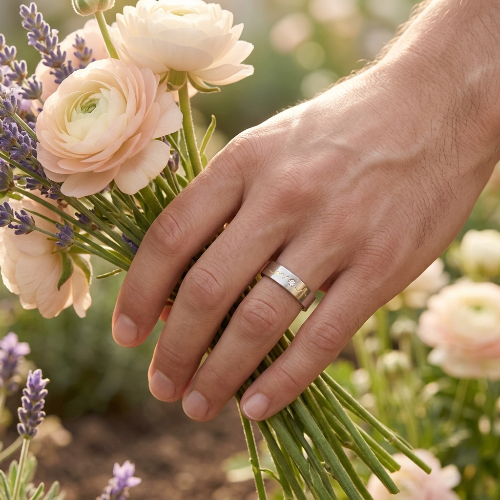 Engraved Wedding Rings Love Truth Peace and Beauty