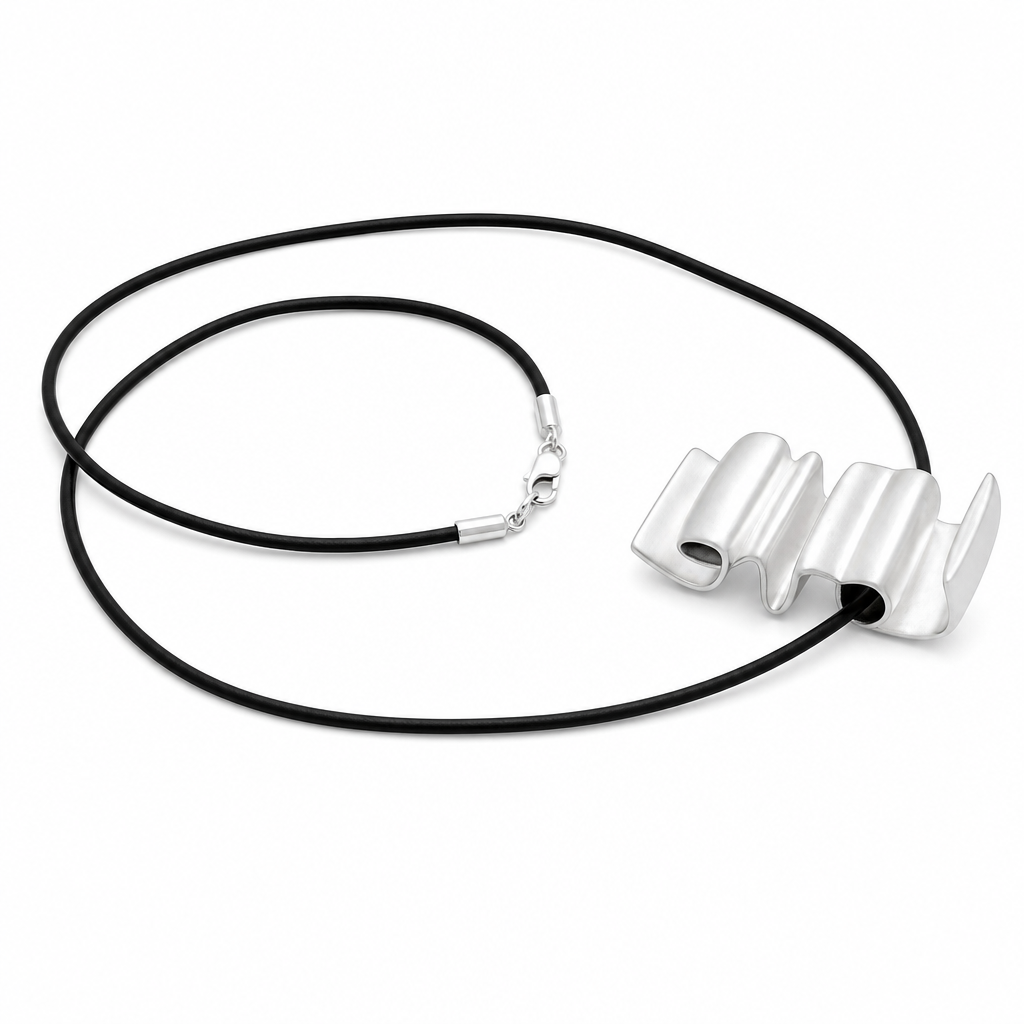 Love You Long Time — Silver Pendant Love Necklace /