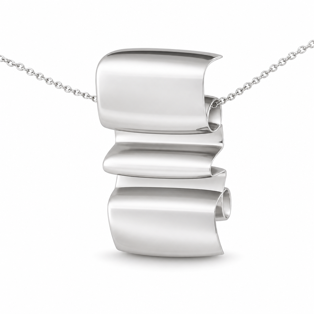 Love You Long Time — Silver Pendant Love Necklace /..