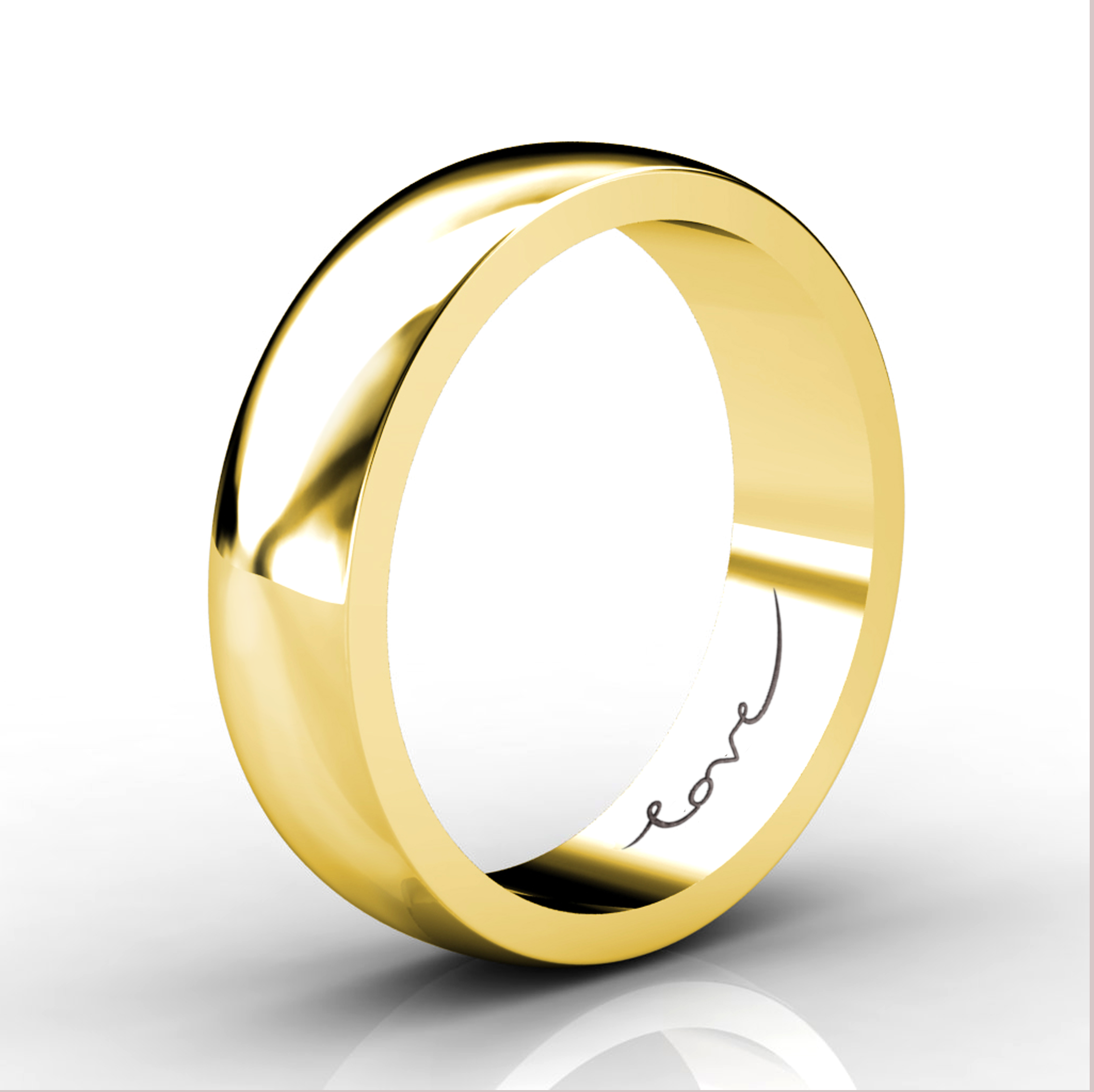 Classic Gold Womens Wedding Band One Love 5 /////////