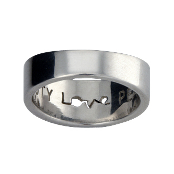 Love Peace Truth and Beauty | Engraved Silver Ring - Image 2