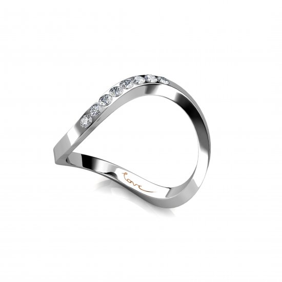 Homage to the Opera House | Alternative Wedding Ring | 18k White Gold - Image 3