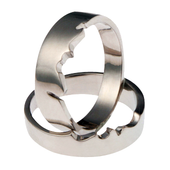 Love Times Love | Gold Friendship Rings | 9k White Gold - Image 3