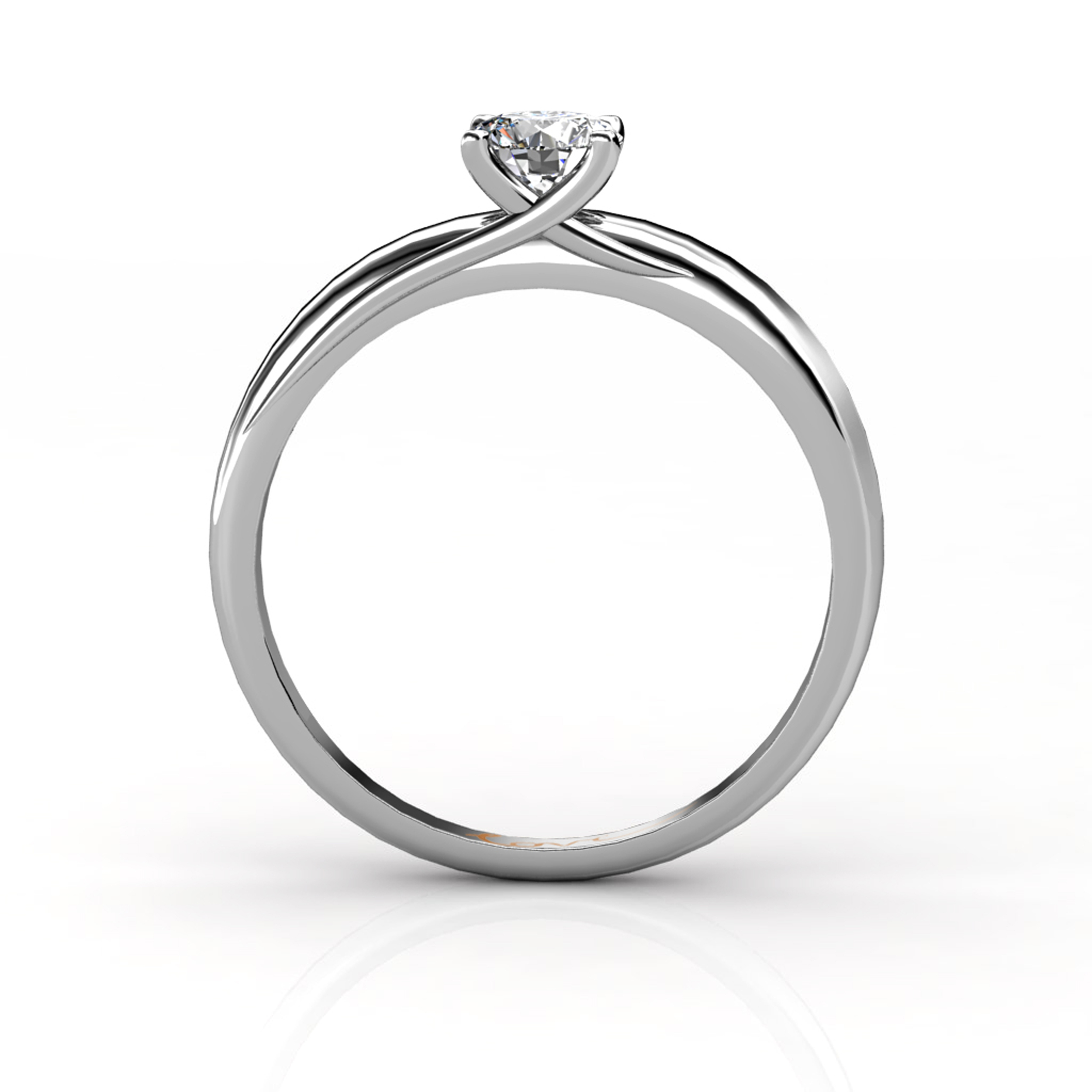 Heros | Diamond Solitaire Engagement Ring | Platinum - Image 2