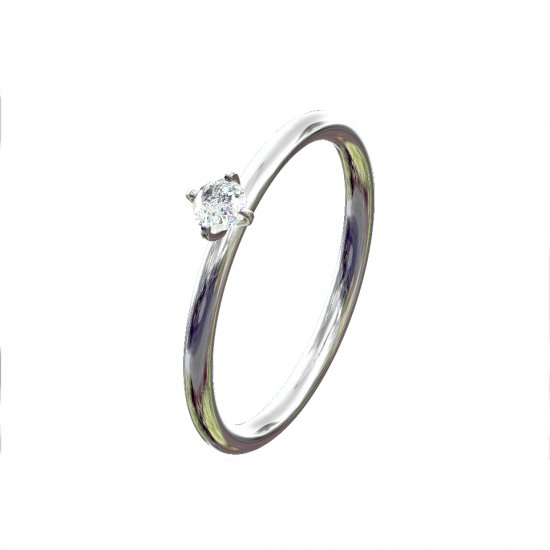 Small is Exquisite | Engagement Ring | 18k White Gold