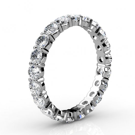 I Want To Hold Your Hand 1.44ct | 18k White Gold Wedding Bands Ring - Image 4