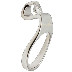 Hold Hands Ring |Engagement Ring with Princes Diamond | Platinum