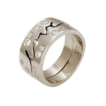 Love Times Love .64ct | Intertwined Rings | Wedding Ring .64ct - Image 4