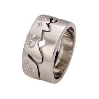 Love Times Love 1/2 set | Men's Wedding Ring | 18k White Gold