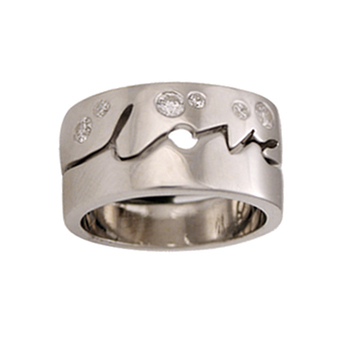 Love Times Love with Diamonds | Wedding Ring | Platinum - Image 8