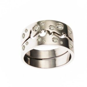 Love Times Love with Diamonds Engagement Ring | Platinum