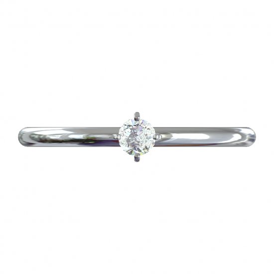 Small is Exquisite | 18k White Gold Diamond Engagement Ring - Image 3