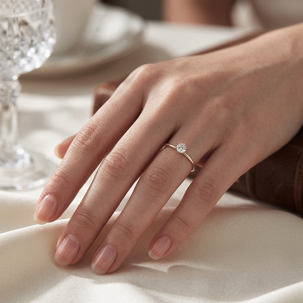 18k White Gold Diamond Engagement Ring