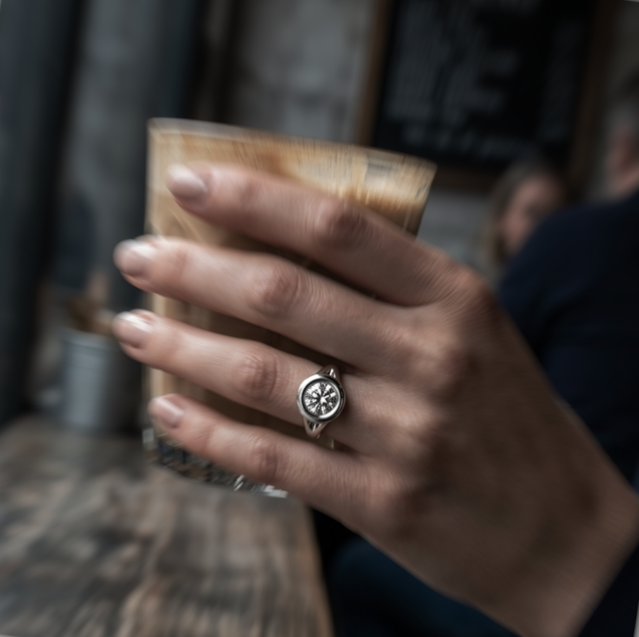 Contemporary Diamond Engagement Ring | New Rose