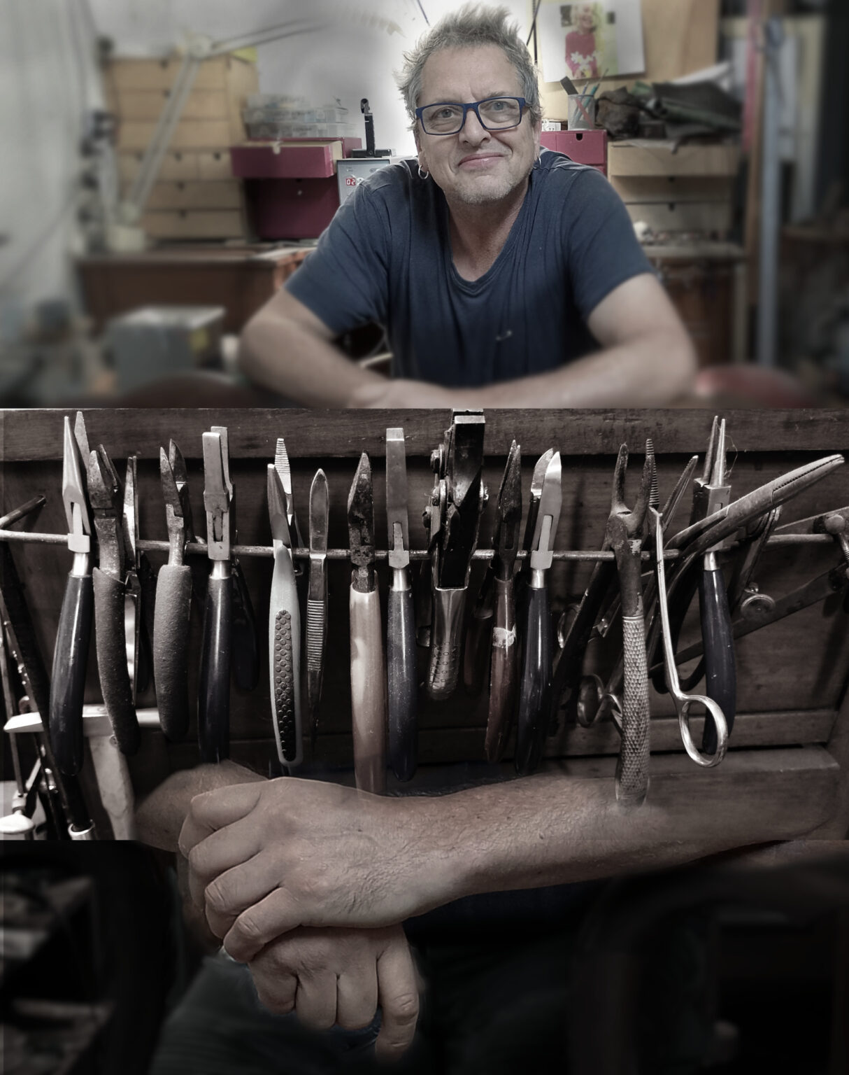 Robert Young Of Robert Young Jewellery in studio